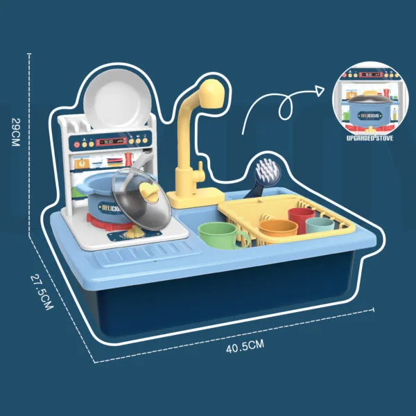 RP381-1_Multi-function Kitchen Sink_Blue_Product Size