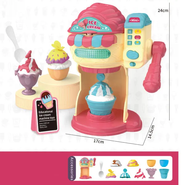 RP502-2_Children’s Educational Ice-ream Machine Toy_Product Size and Accessories