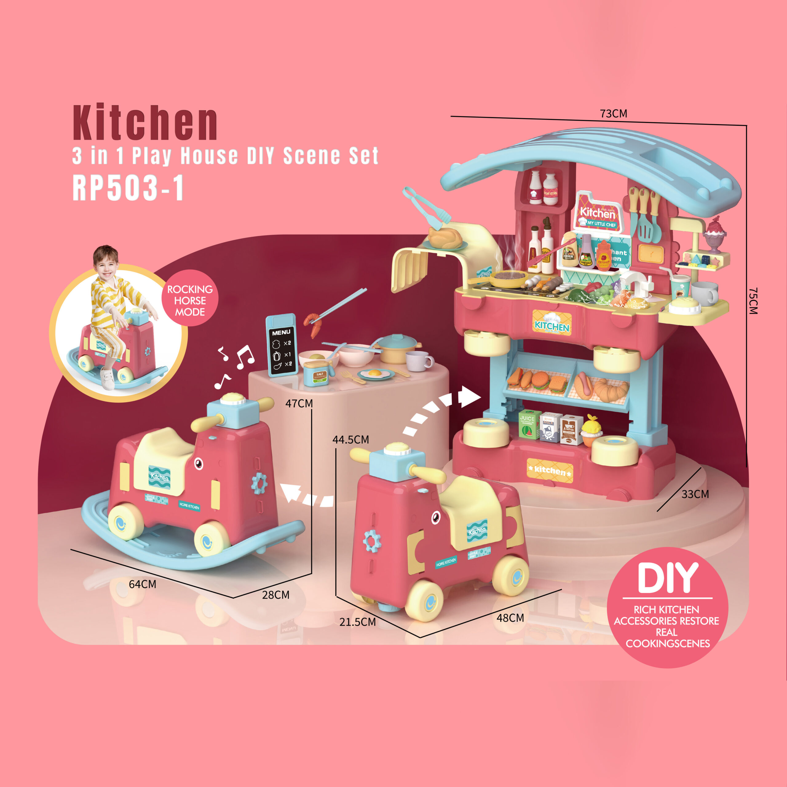 RP401-1_Electronic Drum Washing Machine_Blue_1-1