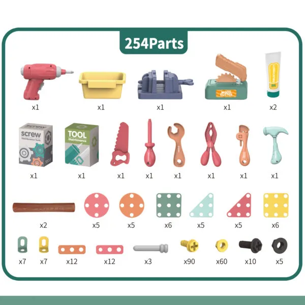 RP503-2_Tool Table – 3 in 1 Play House DIY Scene Set_Accessories