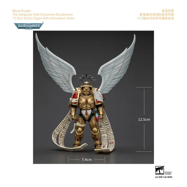 Blood Angels The Sanguinor with Encarmine Broadsword_Size