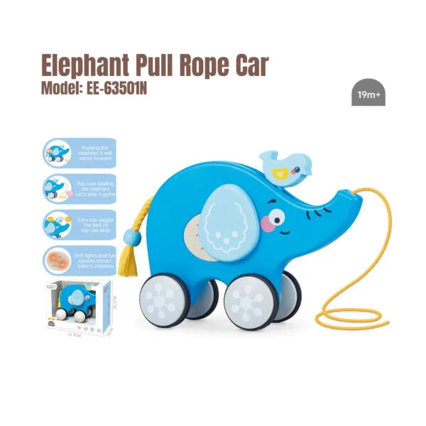 Elephant Pull Rope Car