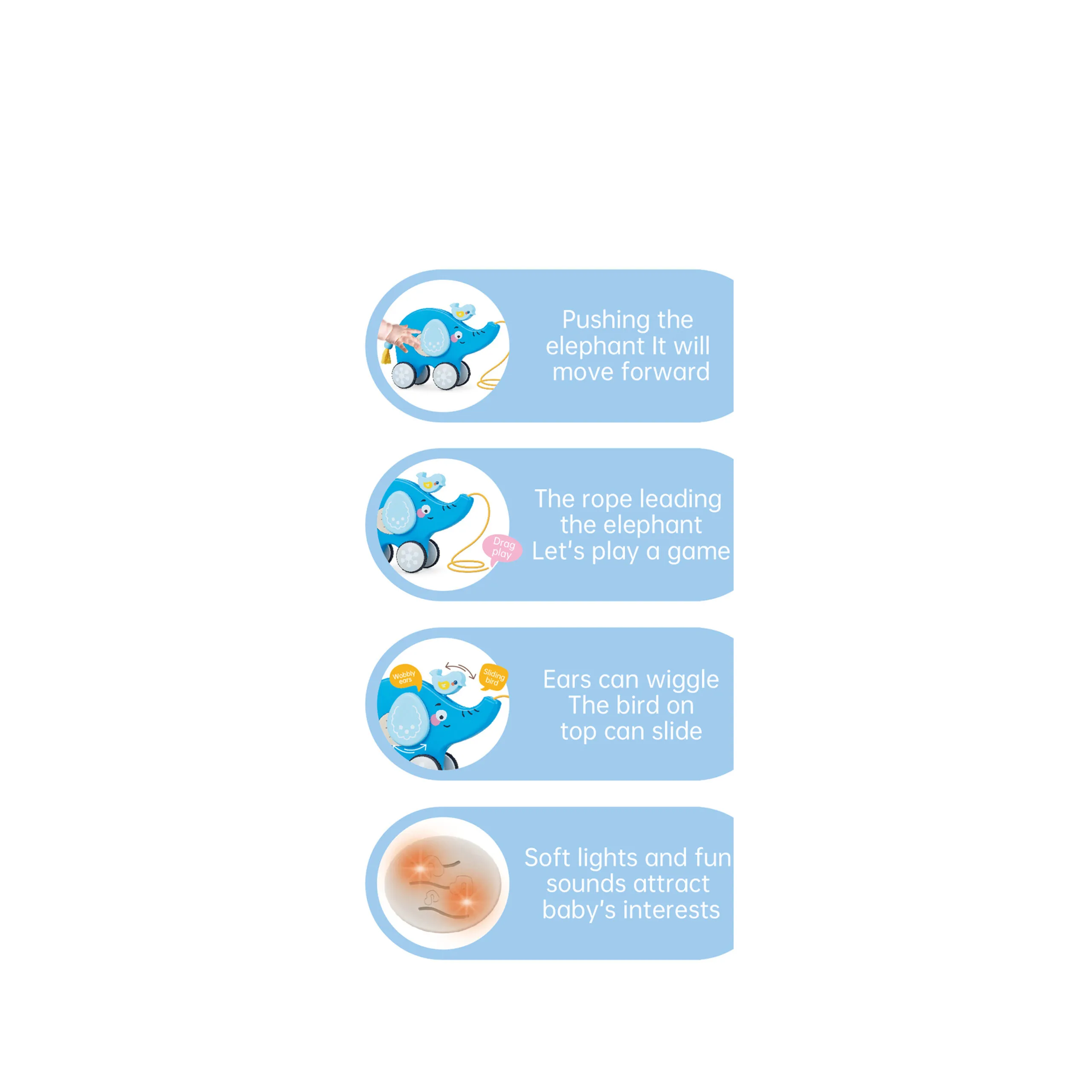 EE-63501N Elephant Pull Rope Car_2