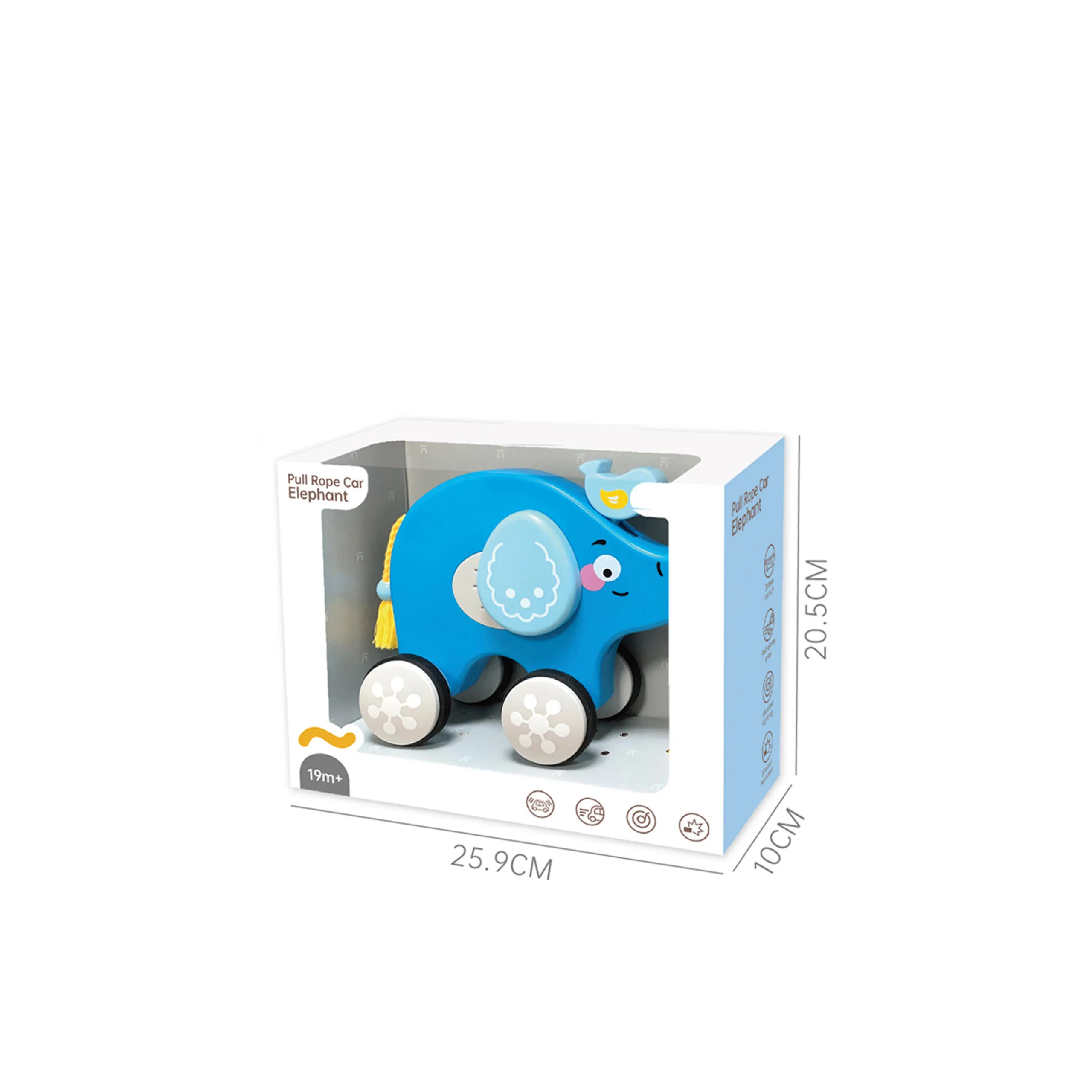 EE-63501N Elephant Pull Rope Car_3