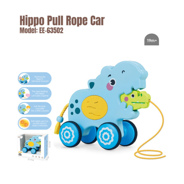 EE-63502 Hippo Pull Rope Car