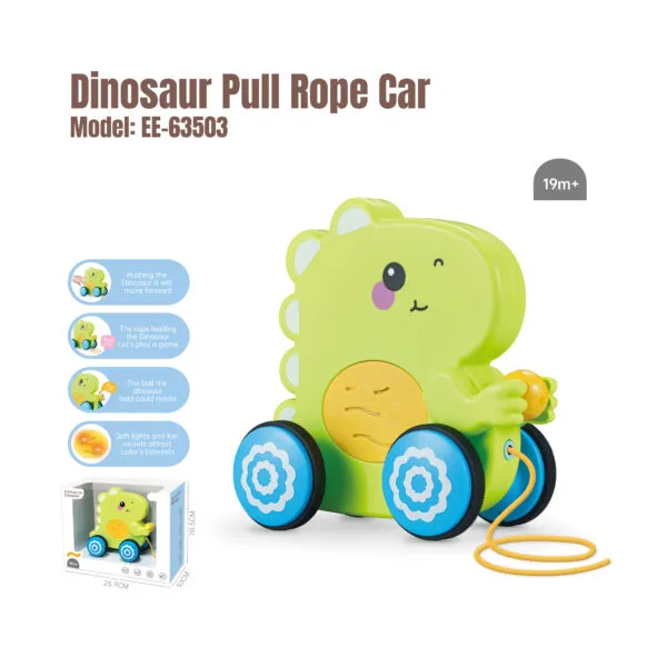 EE-63505 Dinosaur Pull Rope Car