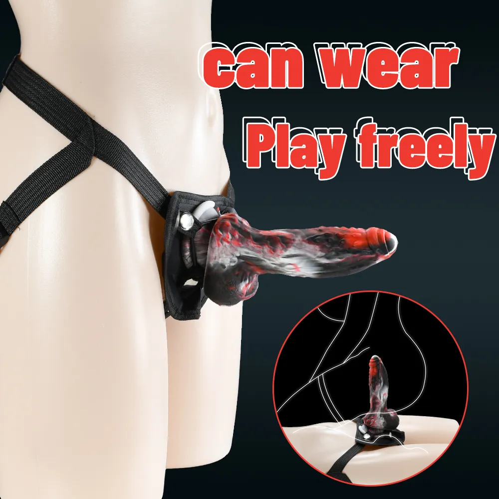 PW-004 PulseWave Strap-On Monster Dildo_ (9)