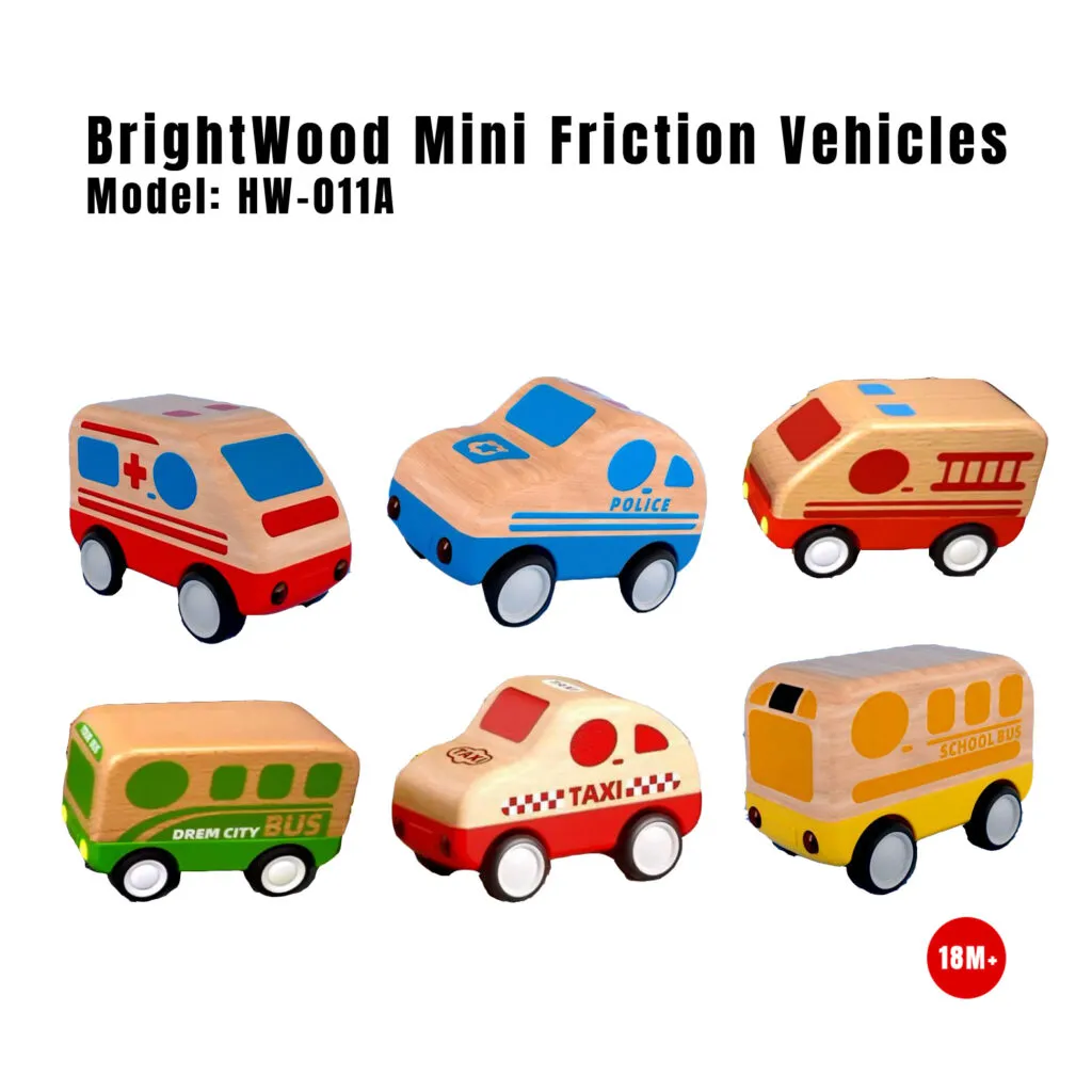 HW-011A BrightWood Mini Friction Vehicles