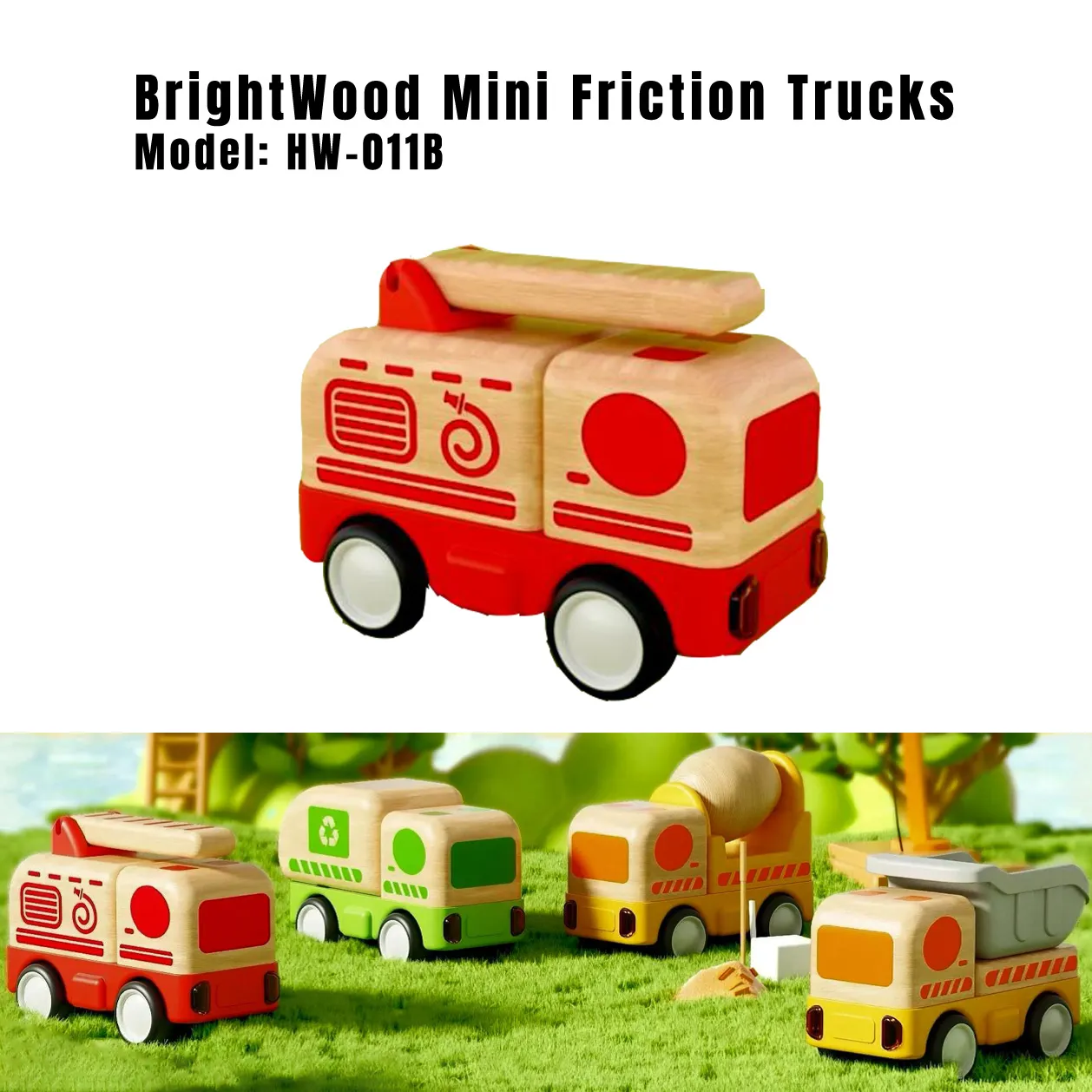 BrightWood Mini Friction Trucks - Image 4