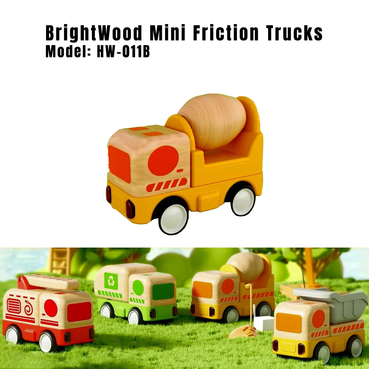 BrightWood Mini Friction Trucks - Image 3