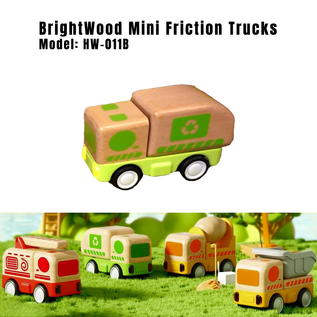 BrightWood Mini Friction Trucks - Image 2
