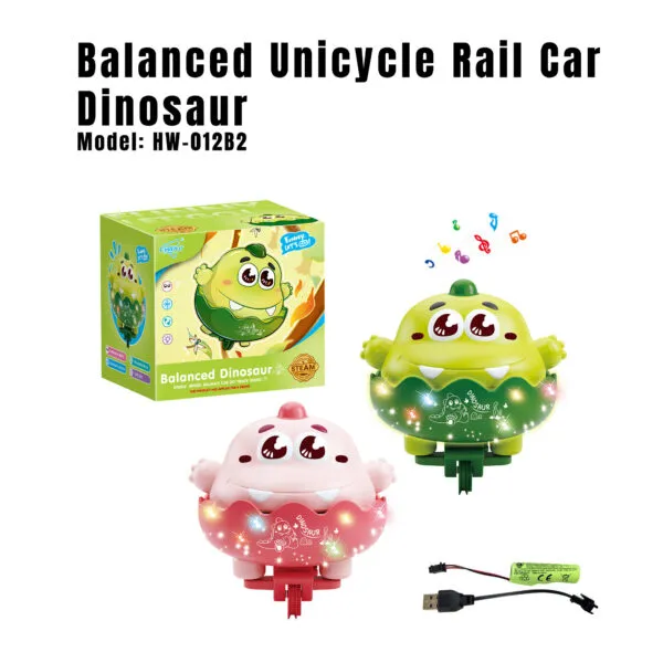 HW-012B2 Balanced Unicycle Rail Car_Dinosaur