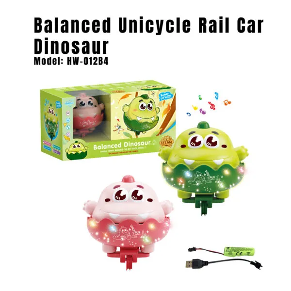 HW-012B4 Balanced Unicycle Rail Car_Dinosaur