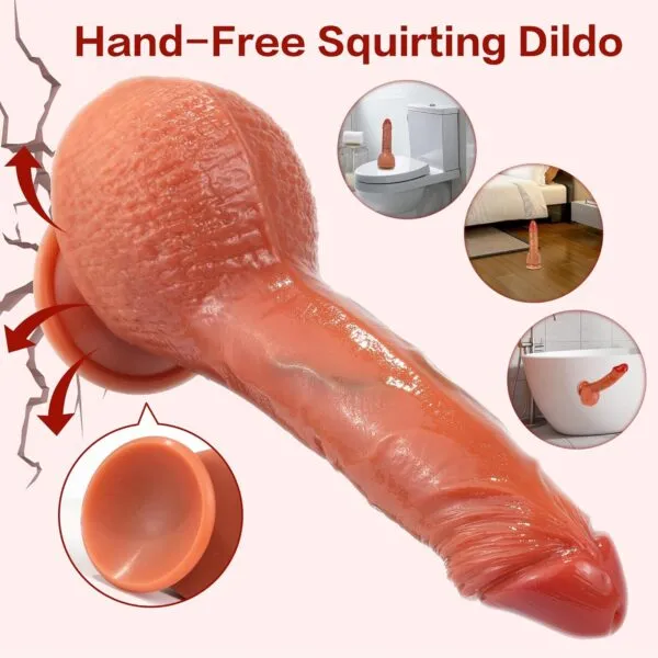 LR-310N LuxReal Lifelike Squirting Suction Dildo_8
