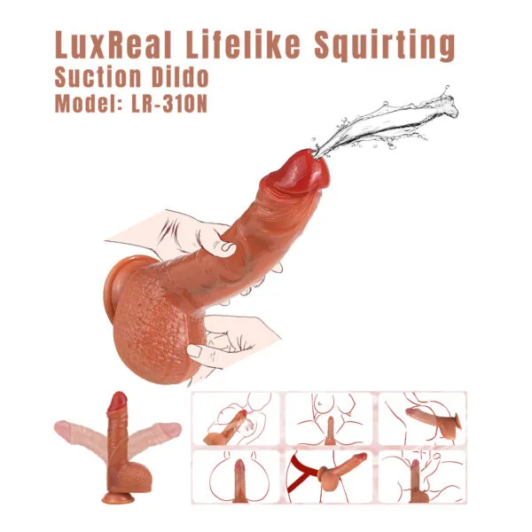 LuxReal Lifelike Squirting Suction Dildo