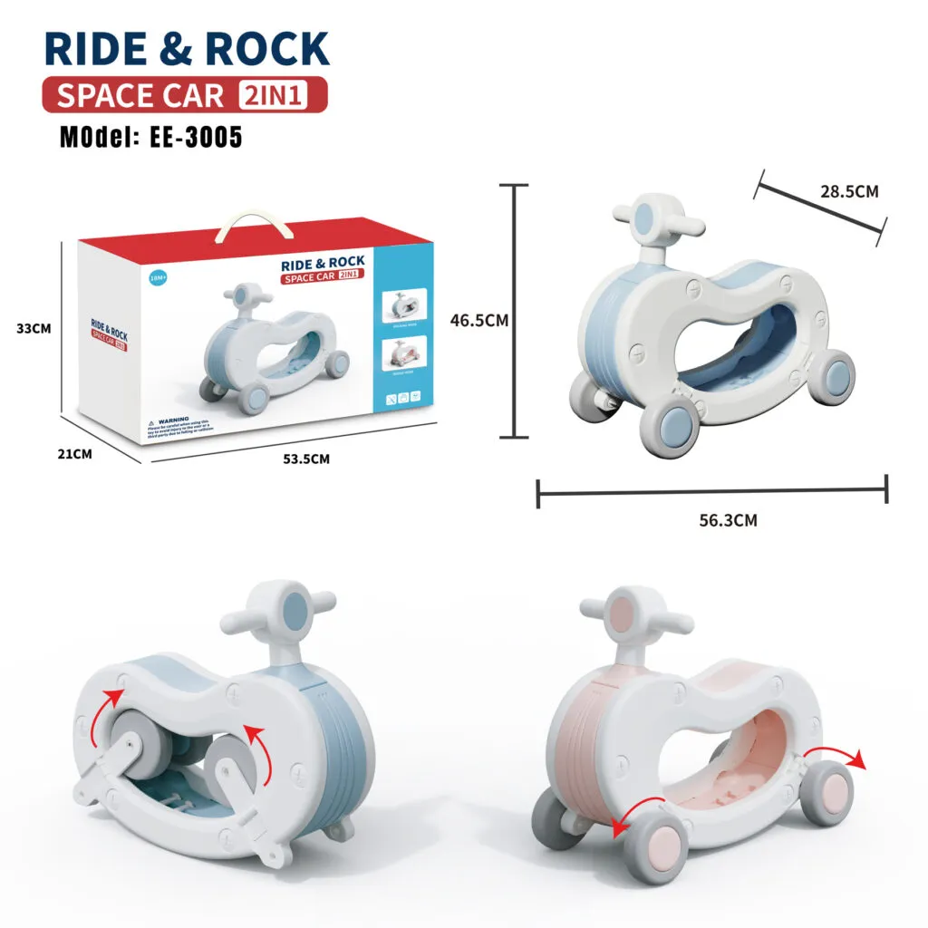 EE-3005 Ride & Rock Space Car 2-in-1