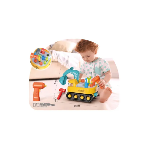 EE-6232 DIY Electric Excavator Toy with Screwdriver_2
