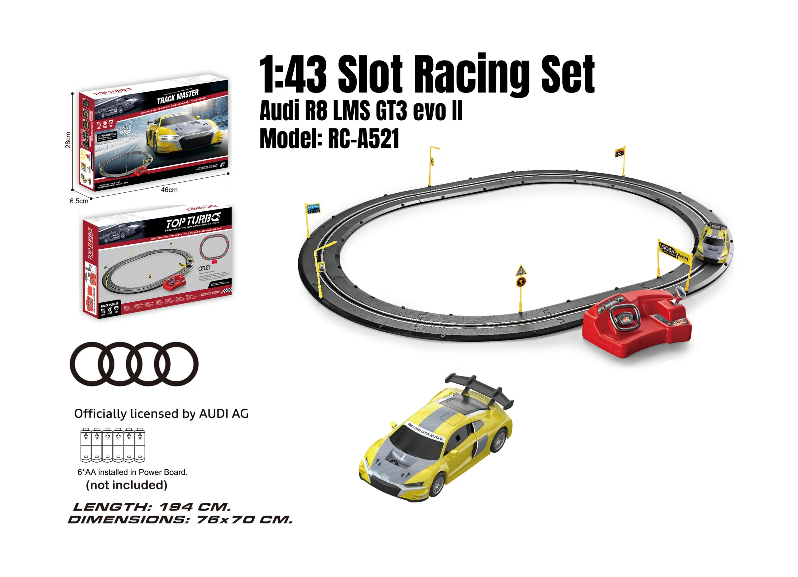 RC-A521 1-43 Slot Racing Set - Audi R8 LMS GT3 evo II_1