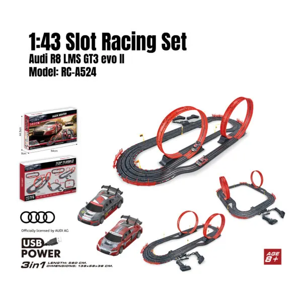 RC-A524 1-43 Slot Racing Set - Audi R8 LMS GT3 evo II