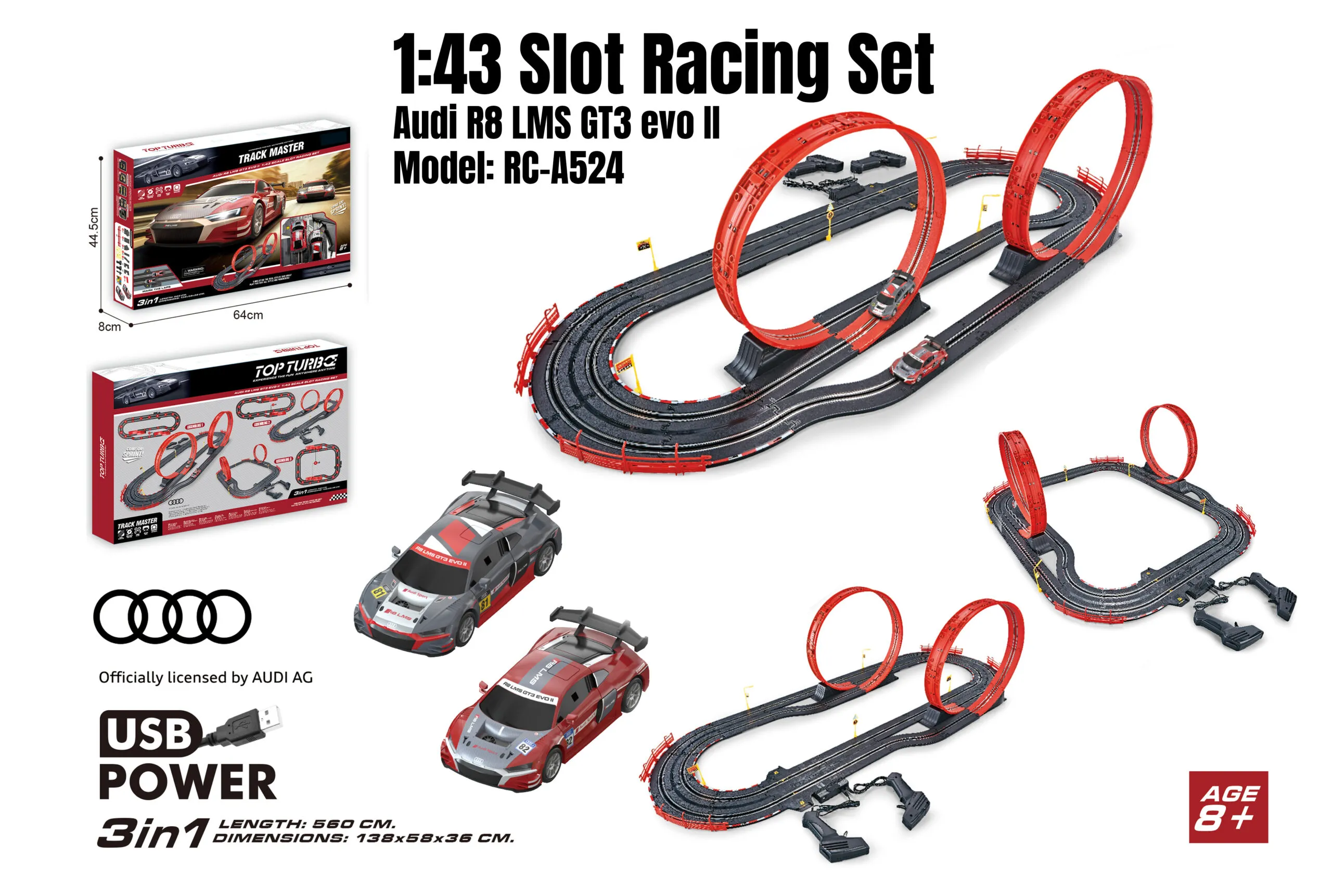 RC-A524 1-43 Slot Racing Set - Audi R8 LMS GT3 evo II_1