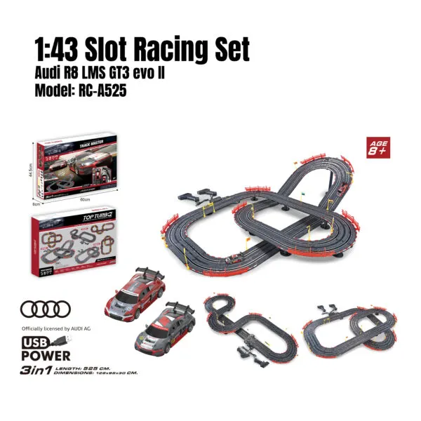 RC-A525 1-43 Slot Racing Set - Audi R8 LMS GT3 evo II