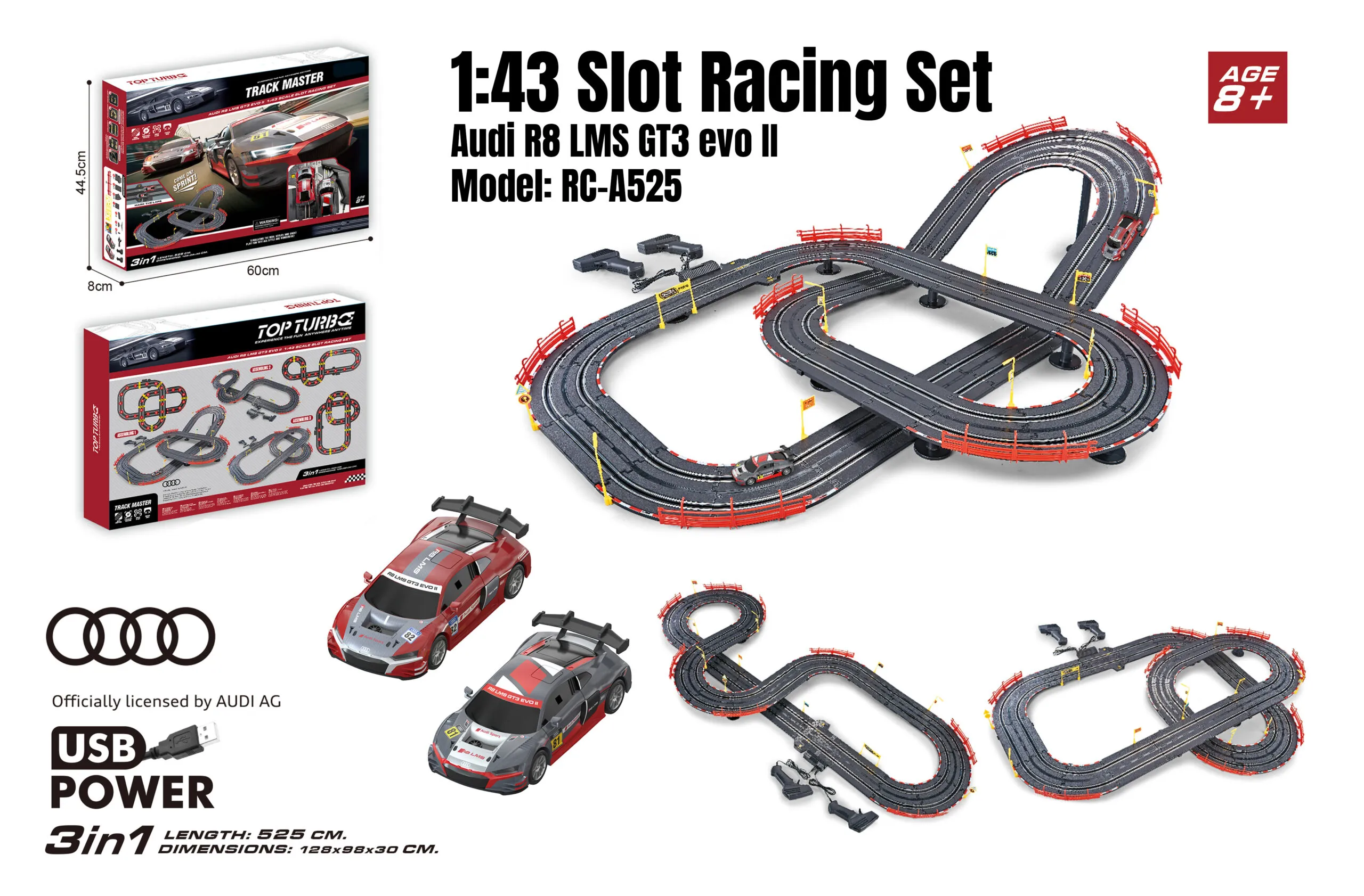RC-A525 1-43 Slot Racing Set - Audi R8 LMS GT3 evo II_1