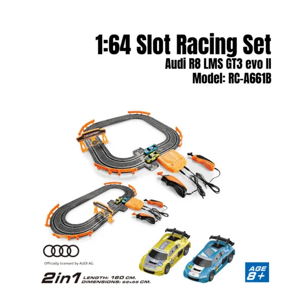 RC-A661B 1-64 Slot Racing Set - Audi R8 LMS GT3 evo II