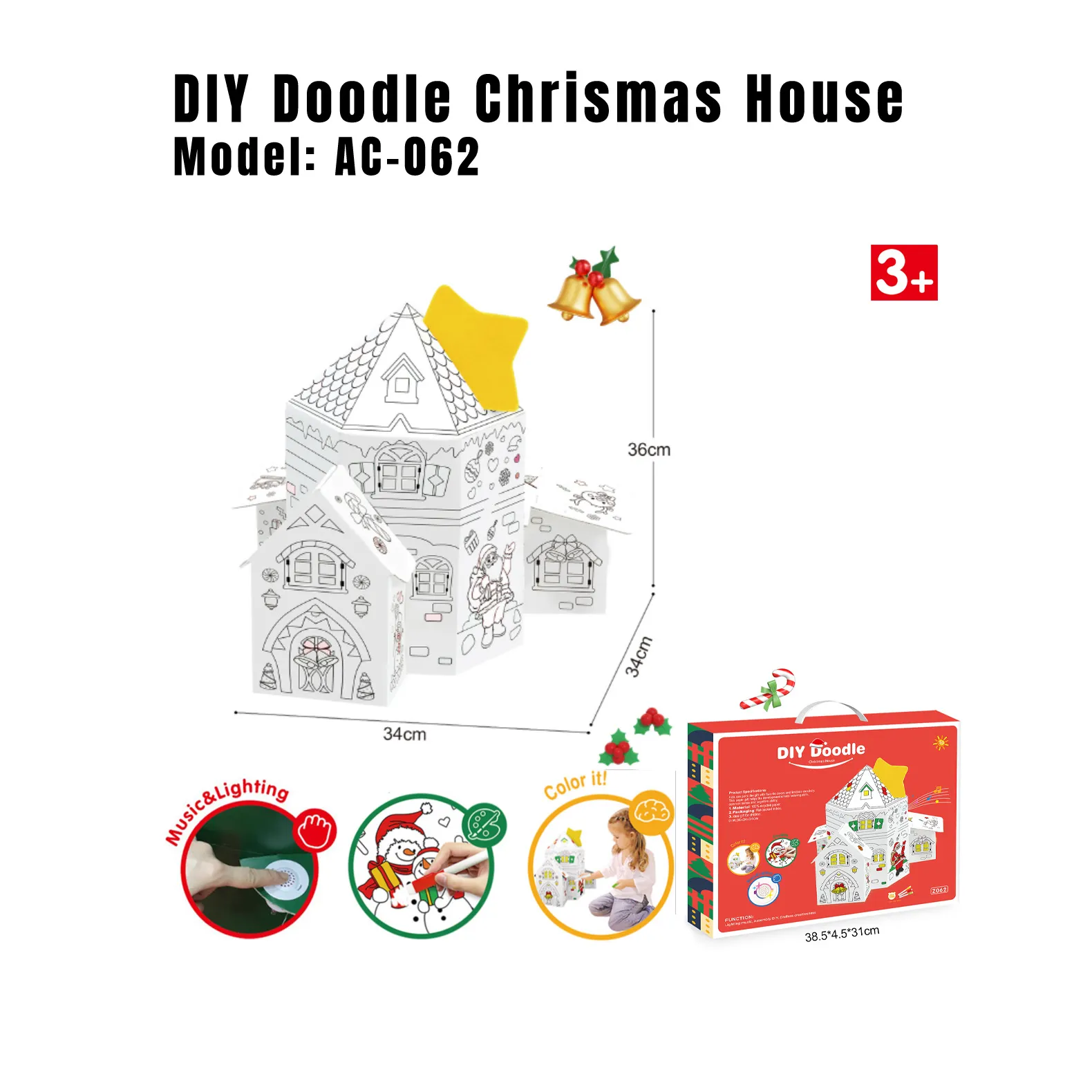 AC-062 DIY Doodle Chrismas House
