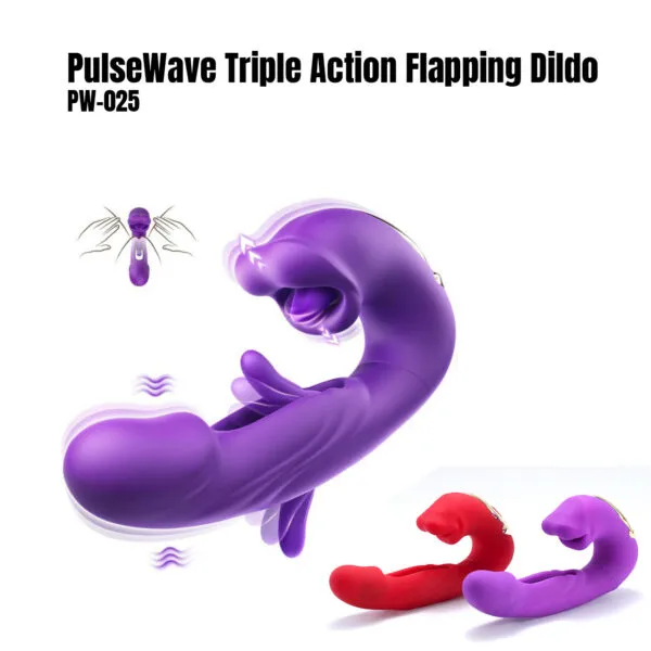 PW-025 PulseWave Triple Action Flapping Dildo