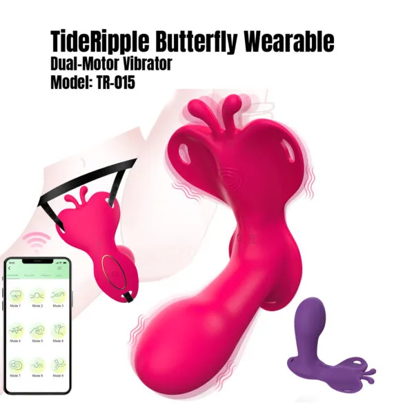 TR-015 TideRipple Butterfly Wearable Dual-Motor Vibrator