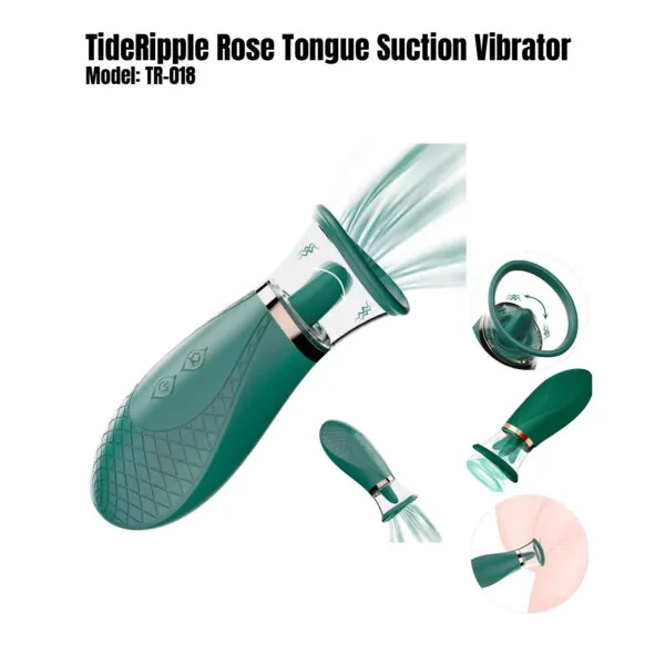 TR-018 TideRipple Rose Tongue Suction Vibrator