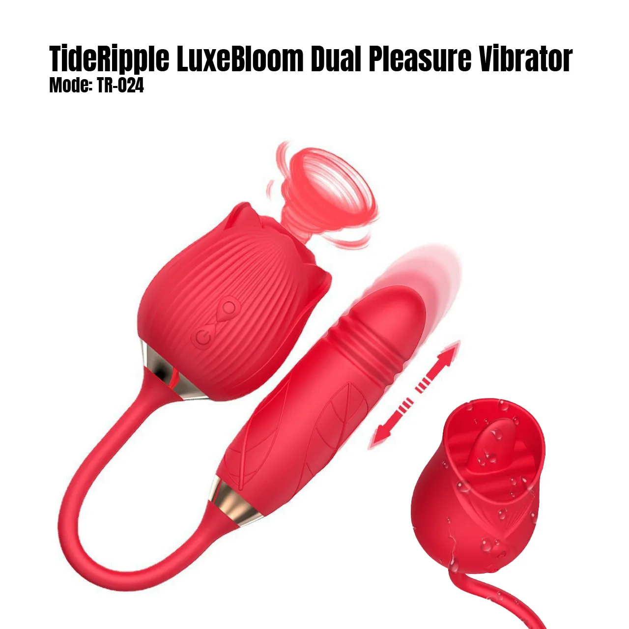 TR-024 TideRipple LuxeBloom Dual Pleasure Vibrator