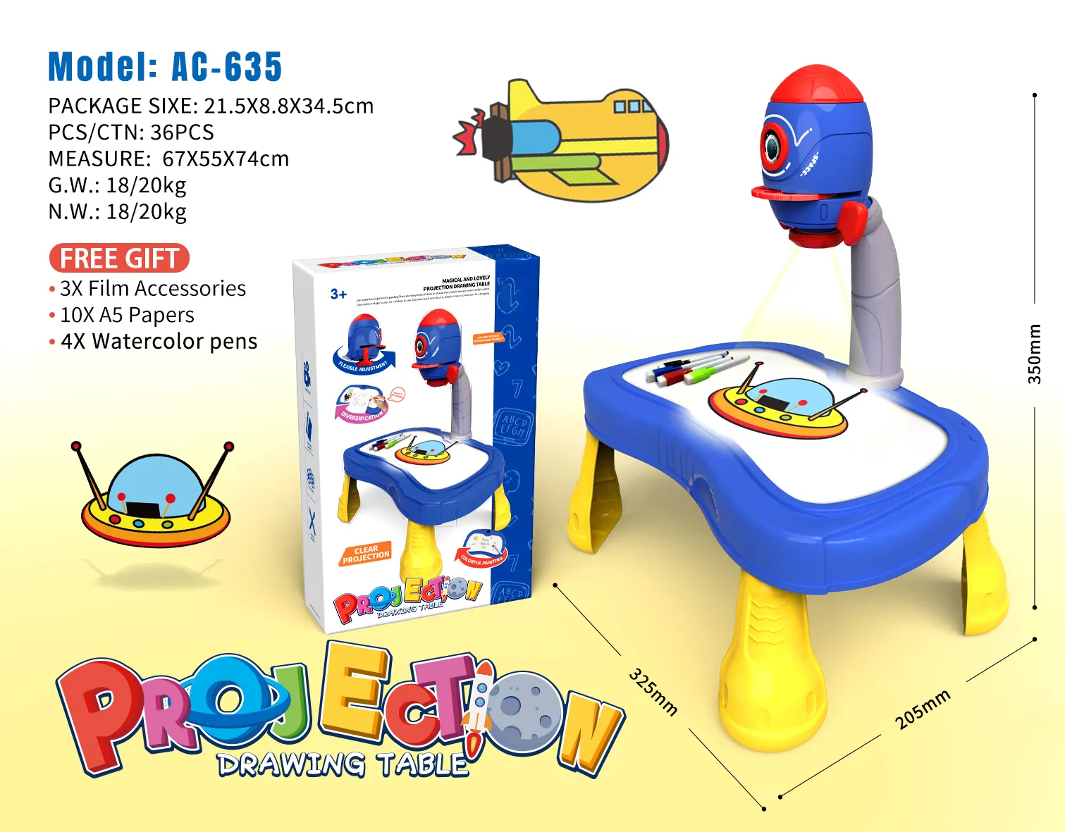 AC-635 Spaceship Projection Drawing Table_2