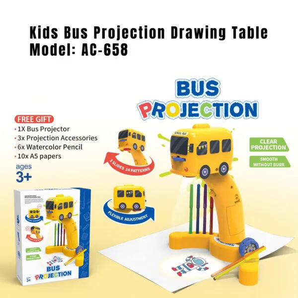 AC-658 Kids Bus Projection Drawing Table