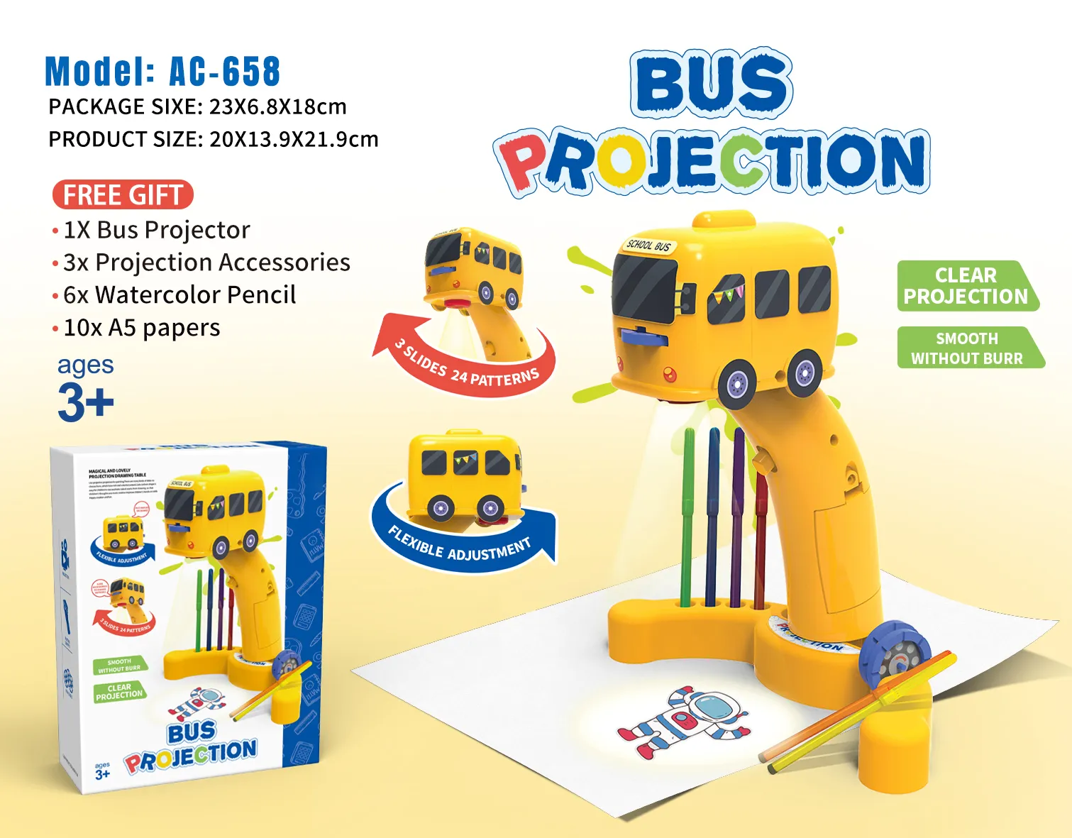 AC-658 Kids Bus Projection Drawing Table_2