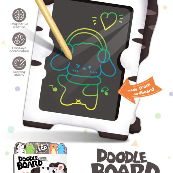 AC-665 Zebra Kids LCD Doodle Drawing Board