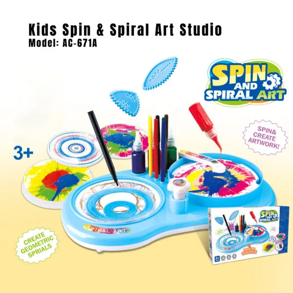 AC-671A Kids Spin & Spiral Art Studio