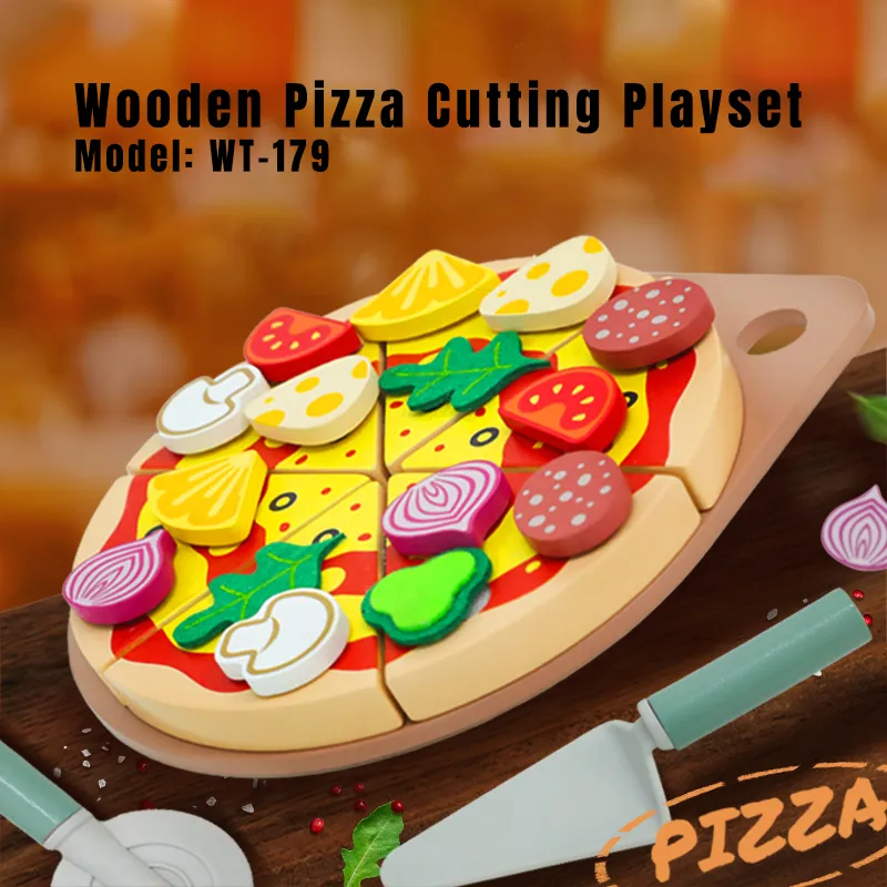 WT-179 Wooden Pizza Cutting Playset_ (1)