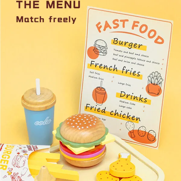 WT-180 Wooden Hamburger Play Food Set_ (8)