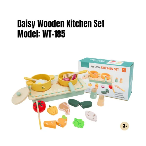 WT-185 Daisy Wooden Kitchen Set