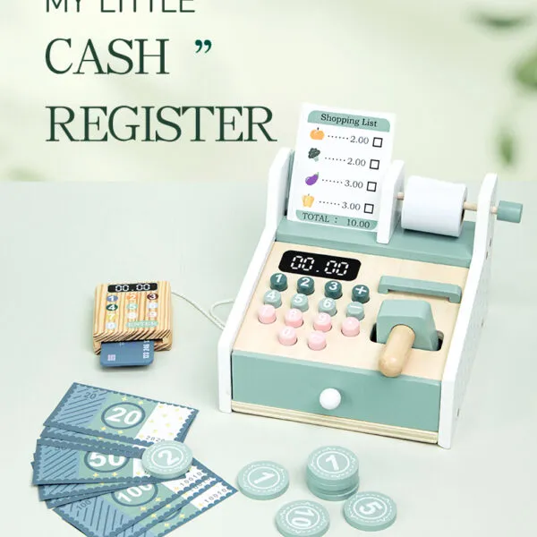 WT-193 Mini Wooden Cash Register Set_ (1)