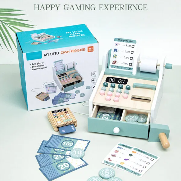 WT-193 Mini Wooden Cash Register Set_ (3)