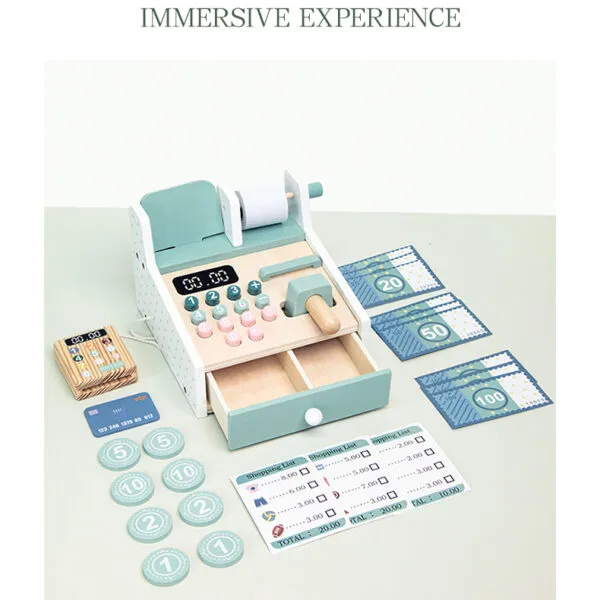 WT-193 Mini Wooden Cash Register Set_ (5)