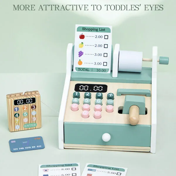 WT-193 Mini Wooden Cash Register Set_ (8)
