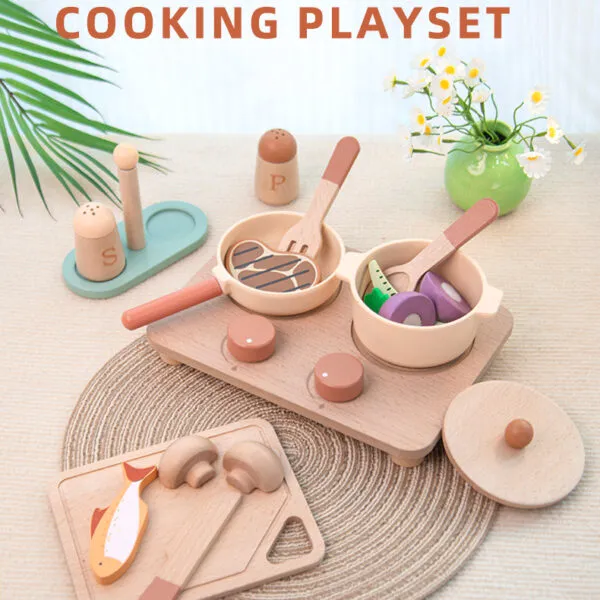 WT-196 Wooden Kids Cooking Playset_ (1)