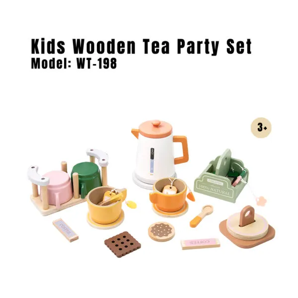 WT-198 Kids Wooden Tea Party Set