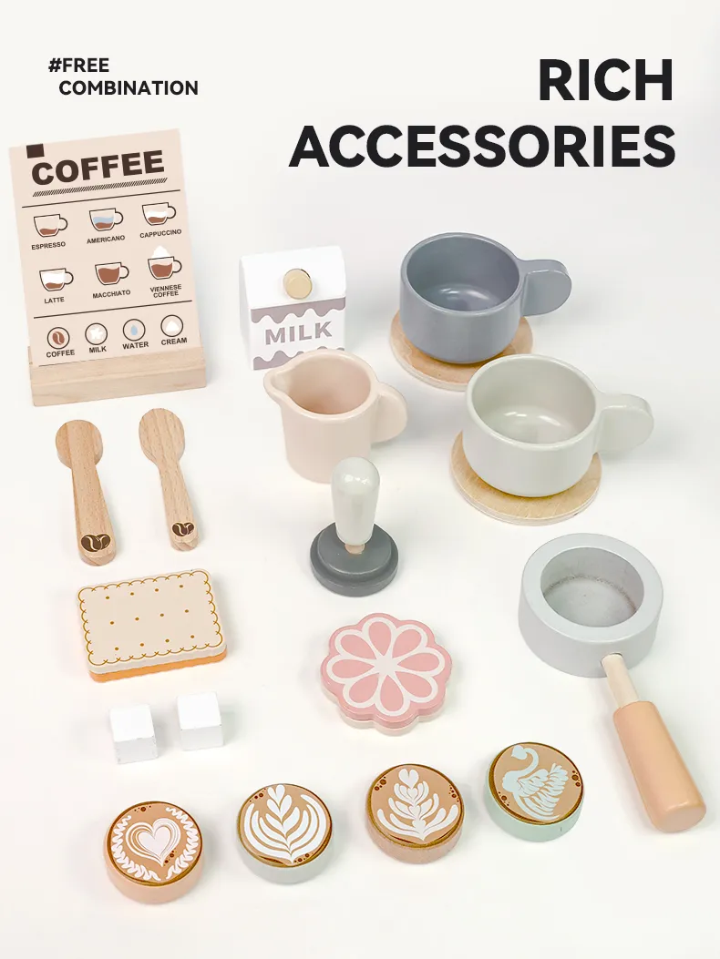 WT-202 Wooden Kids Coffee Maker Set_ (2)
