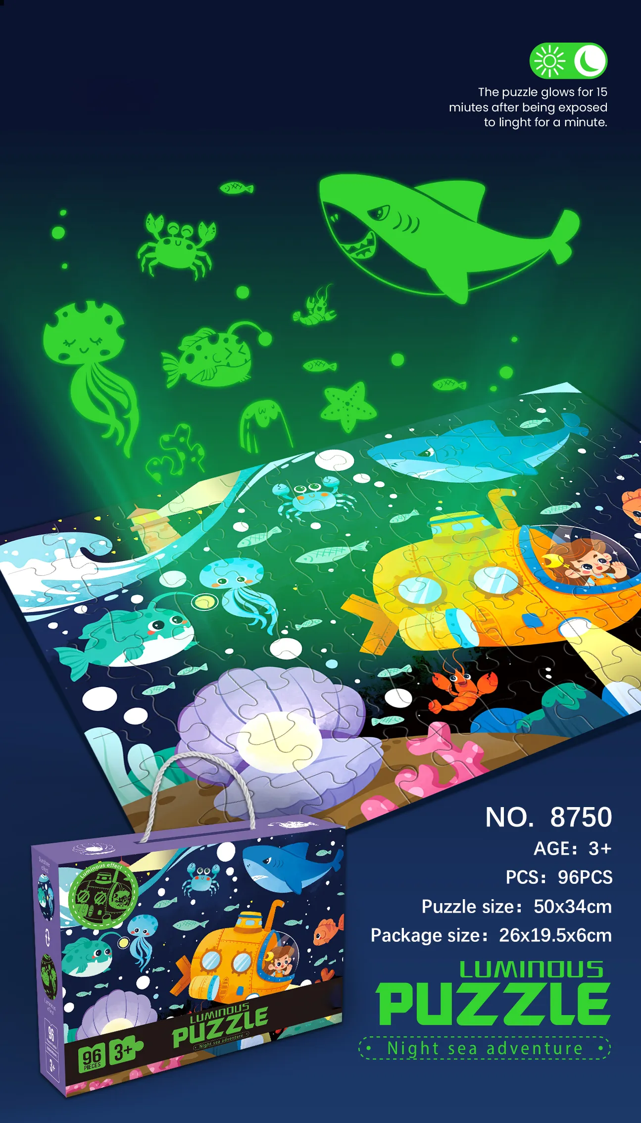 LP-8750 Luminous Puzzle Night Sea Adventure