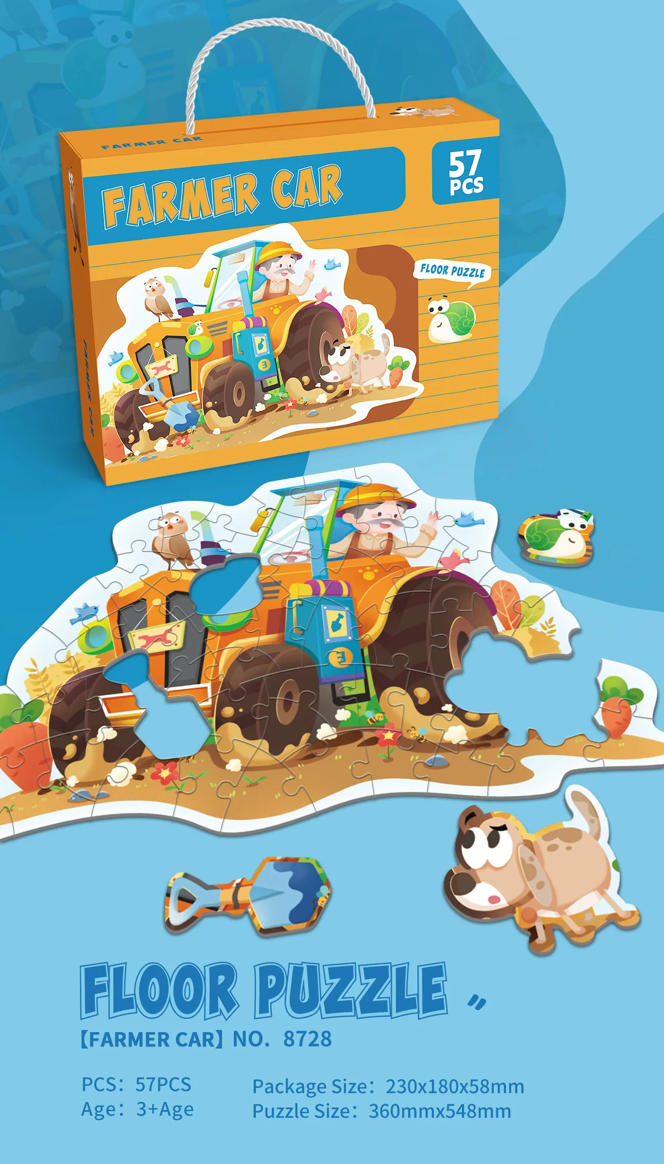 SP-8728 Farmer Car Shaped Puzzle