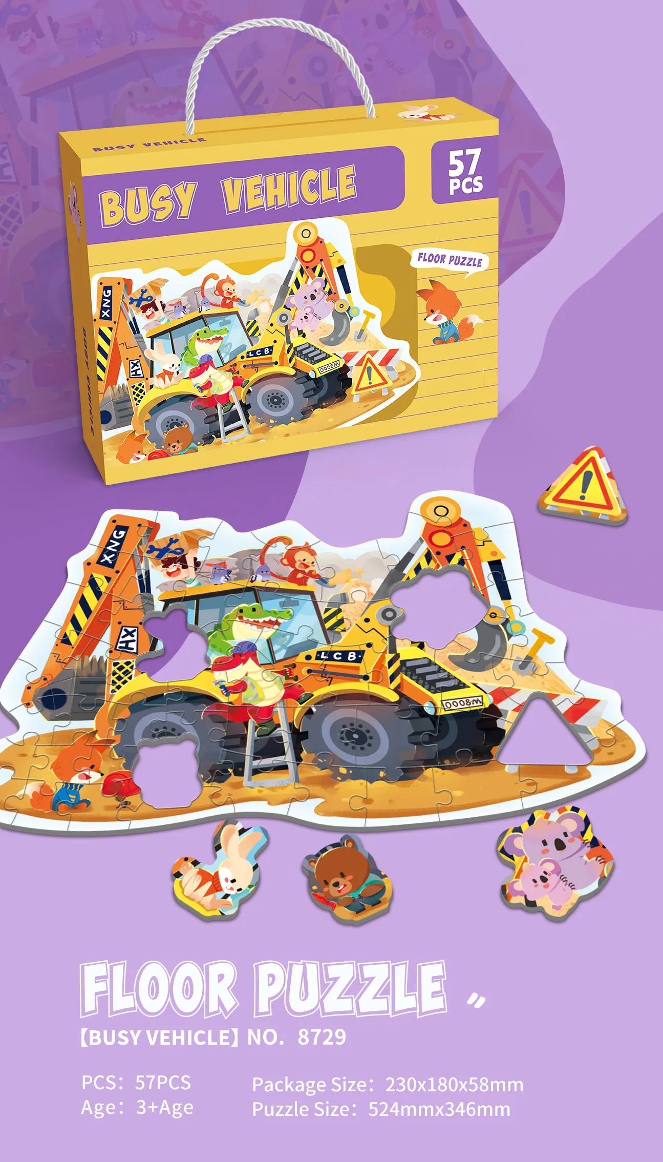 SP-8729 Busy Vehicle Shaped Puzzle